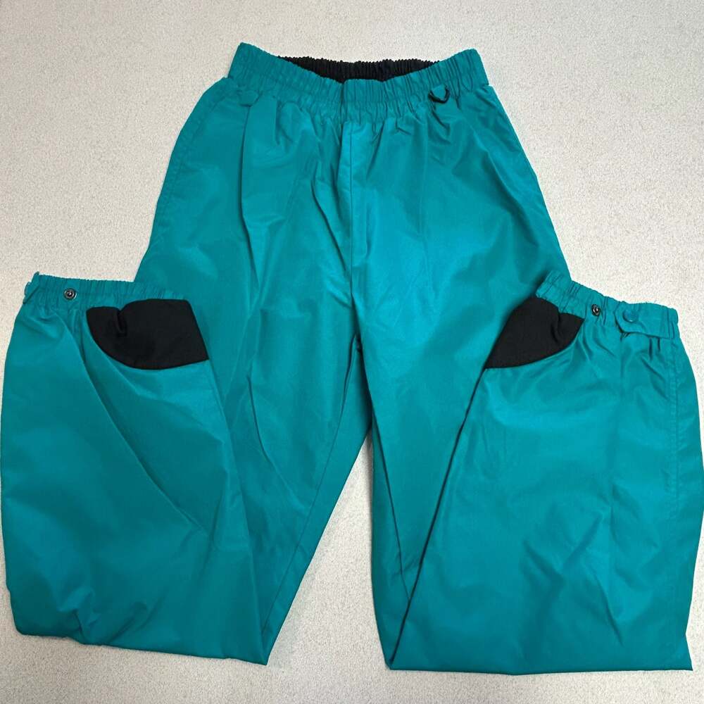 Vintage Columbia Sportswear Men's S Teal Nylon Ski Pants
